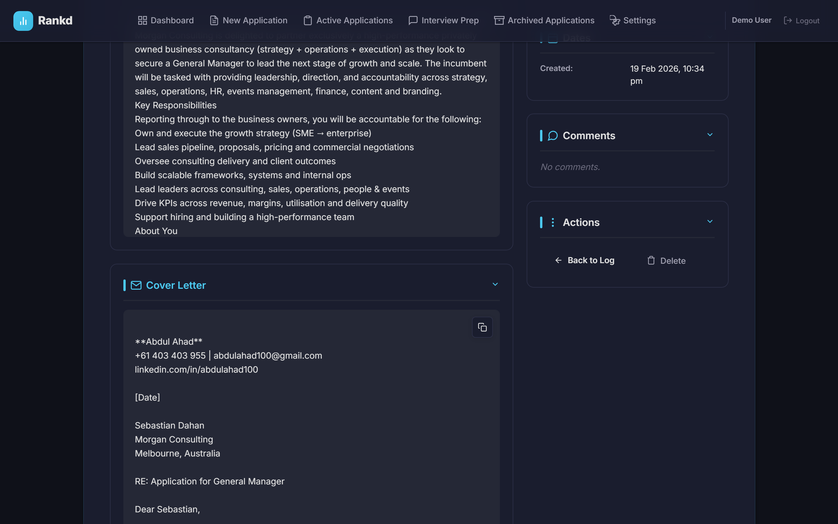 Application Detail Bottom